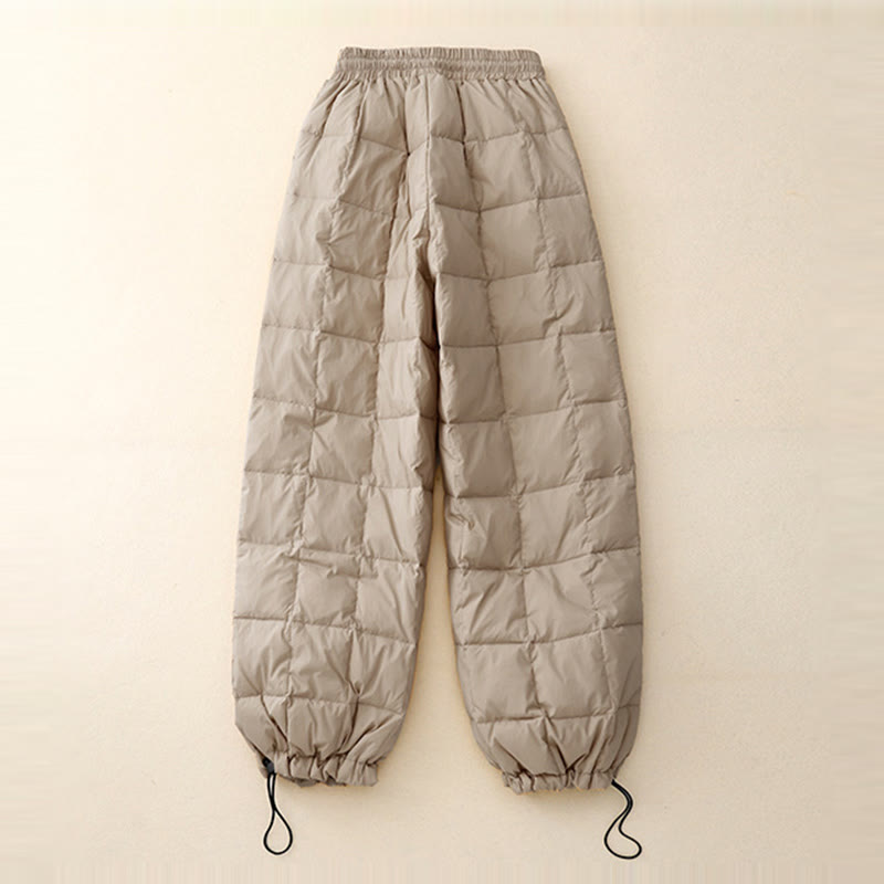Buddha Stones冬用ドローストリングレッグオープニングデザインレディースコットンパンツ ポケット付き - image 3