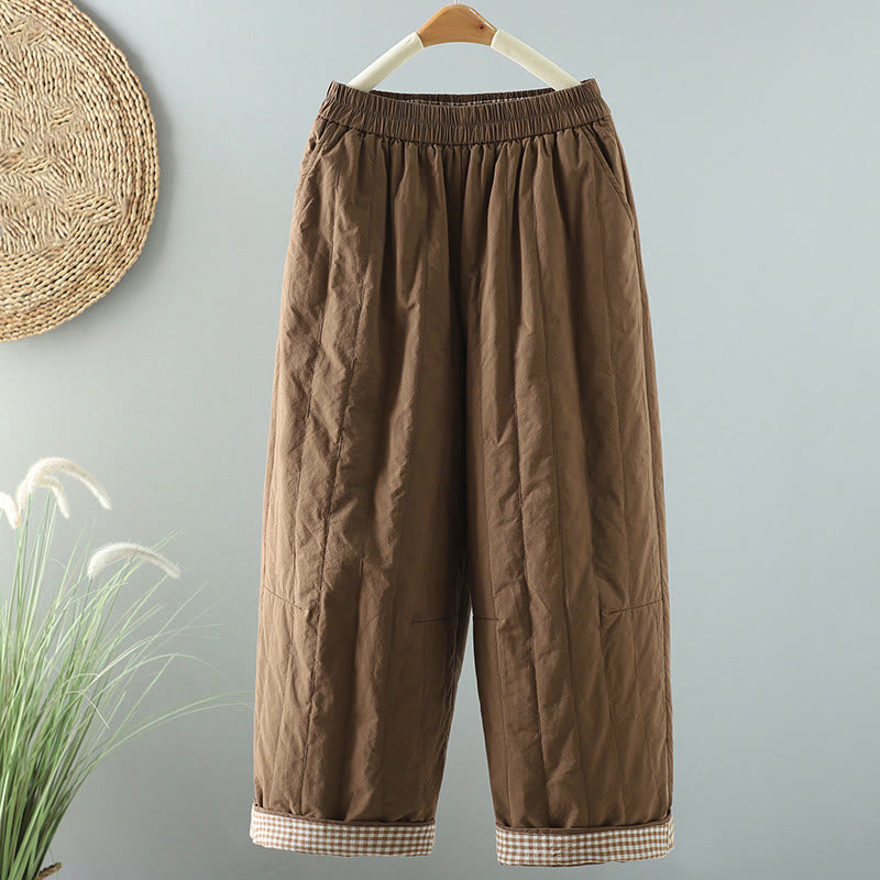 Buddha Stones冬 無地 レディース ハーレム コットン アンクル丈 パンツ ポケット付き - ペルー - US8-10，UK/AU12-14，EU40-42 (2XL) - image 17