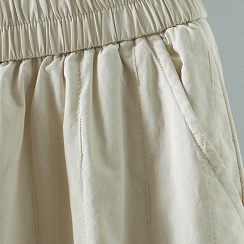 Buddha Stones冬 無地 レディース ハーレム コットン アンクル丈 パンツ ポケット付き - image 11