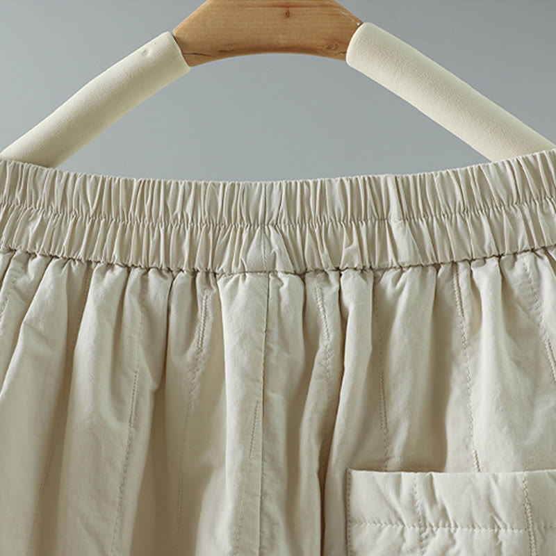 Buddha Stones冬 無地 レディース ハーレム コットン アンクル丈 パンツ ポケット付き - image 9