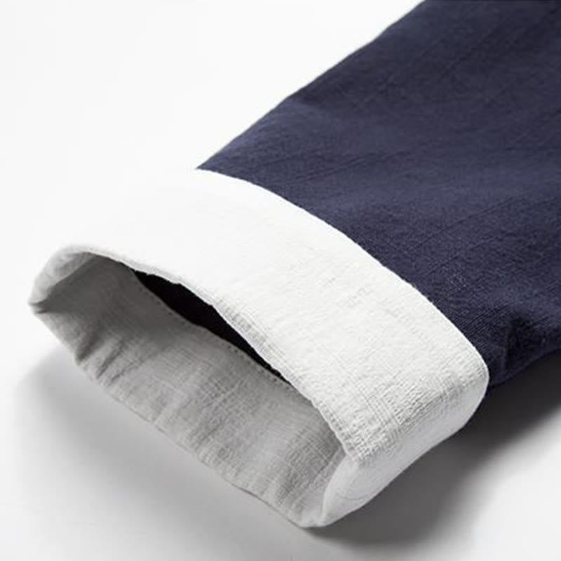 Buddha Stones中国風 カエルボタン 長袖デザイン オープンフロントジャケット メンズ コットンリネン 着物 - image 12