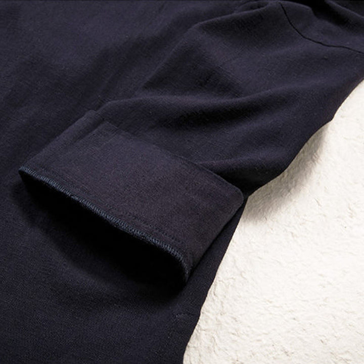 Buddha Stonesメンズ プレーンデザイン オープンフロントジャケット コットンリネン 長袖着物 - image 6