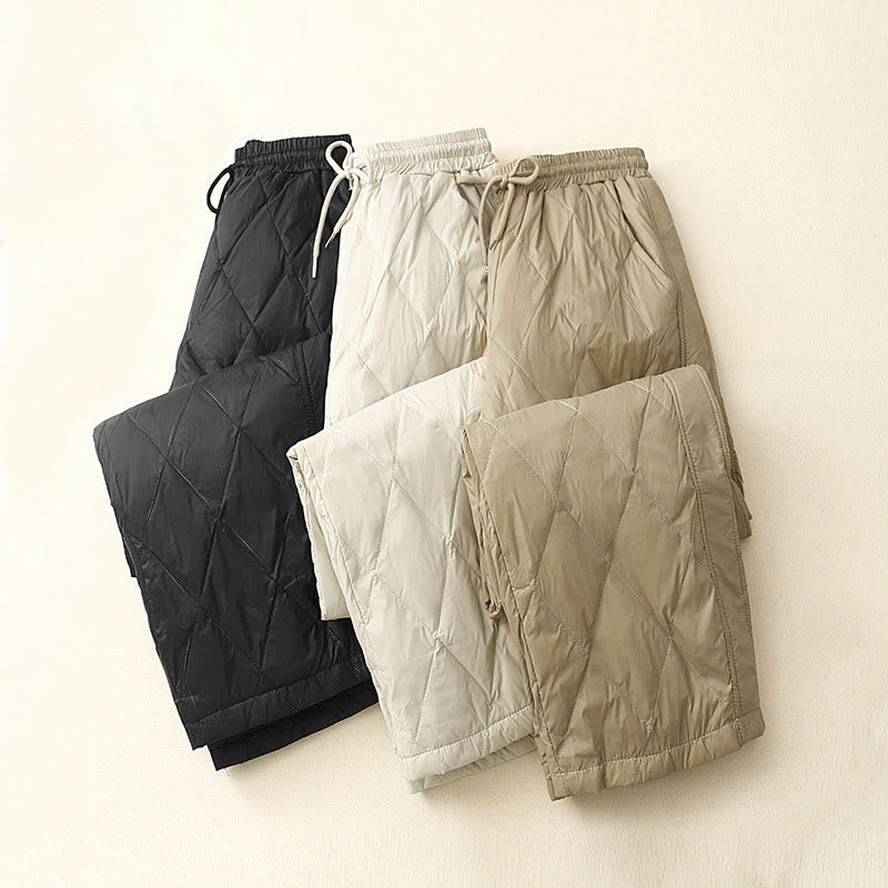 Buddha Stonesカジュアル ハイウエスト ドローストリングデザイン レディース ワイドレッグ コットンパンツ ポケット付き - image 15