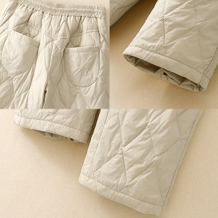 Buddha Stonesカジュアル ハイウエスト ドローストリングデザイン レディース ワイドレッグ コットンパンツ ポケット付き - image 13