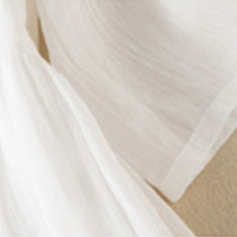 Buddha Stonesサマー Vネックデザイン ハーフスリーブ コットン ミディドレス - image 20