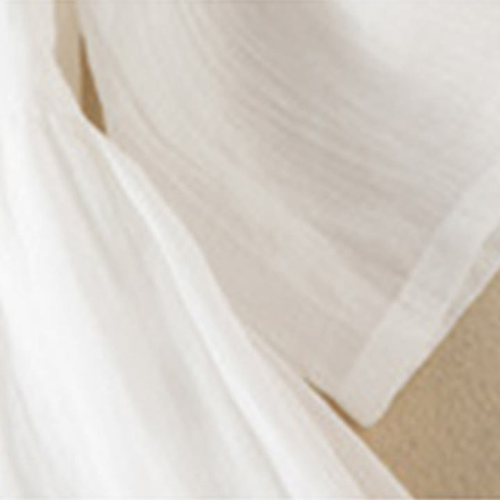 Buddha Stonesサマー Vネックデザイン ハーフスリーブ コットン ミディドレス - image 20