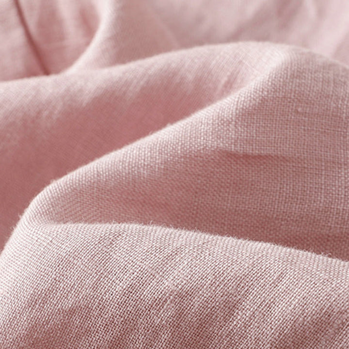 Buddha Stones通勤用 無地デザイン ドローストリング コットンリネン レディース ワイドレッグパンツ ポケット付き - image 25