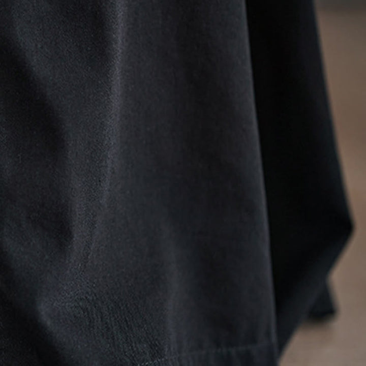 Buddha Stonesレトロ レッグオープニング スリットデザイン コットン レディース ワイドレッグパンツ ポケット付き - image 17