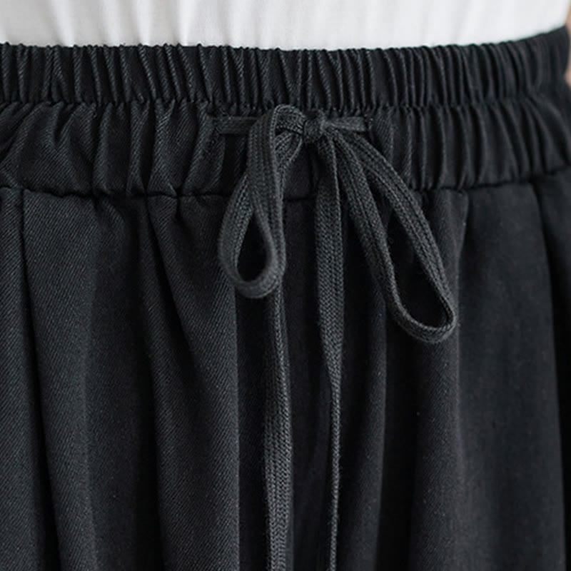 Buddha Stonesレトロ レッグオープニング スリットデザイン コットン レディース ワイドレッグパンツ ポケット付き - image 14
