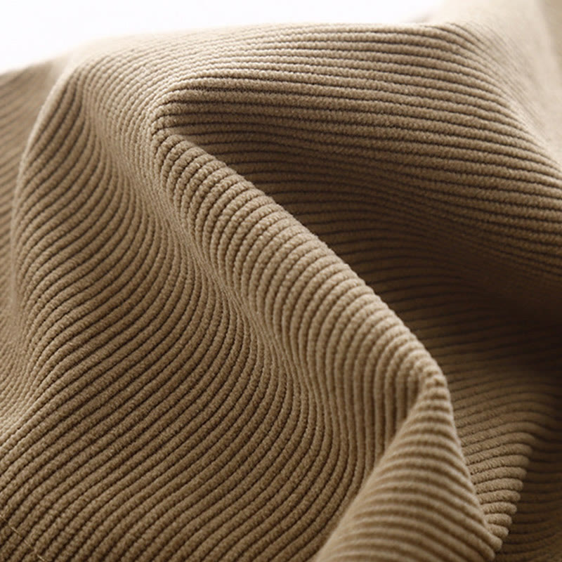 Buddha Stonesタンカラー コーデュロイ パフ ロングスリーブ ミディドレス - image 6