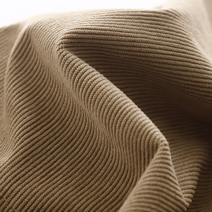 Buddha Stonesタンカラー コーデュロイ パフ ロングスリーブ ミディドレス - image 6