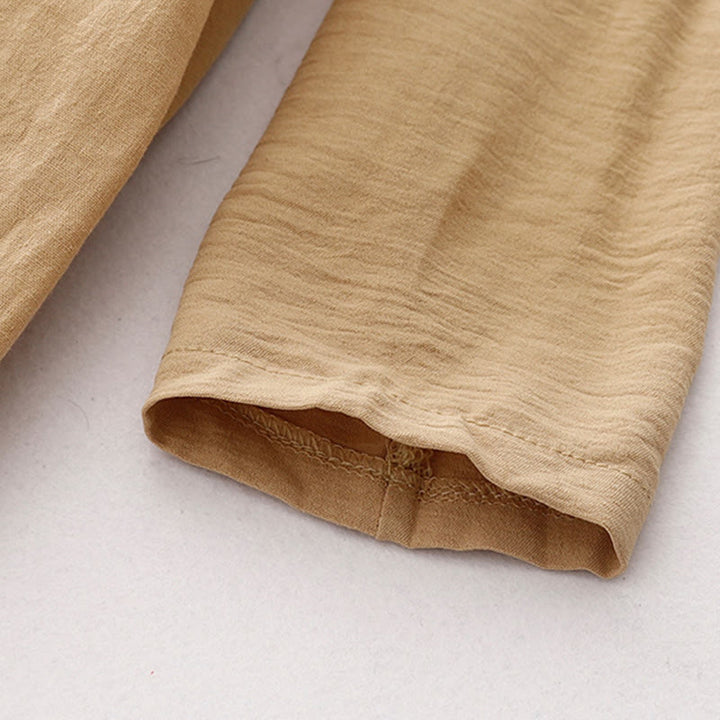 Buddha Stonesスプリングプレーンラペルロングスリーブミディドレス（ポケット付き） - image 16