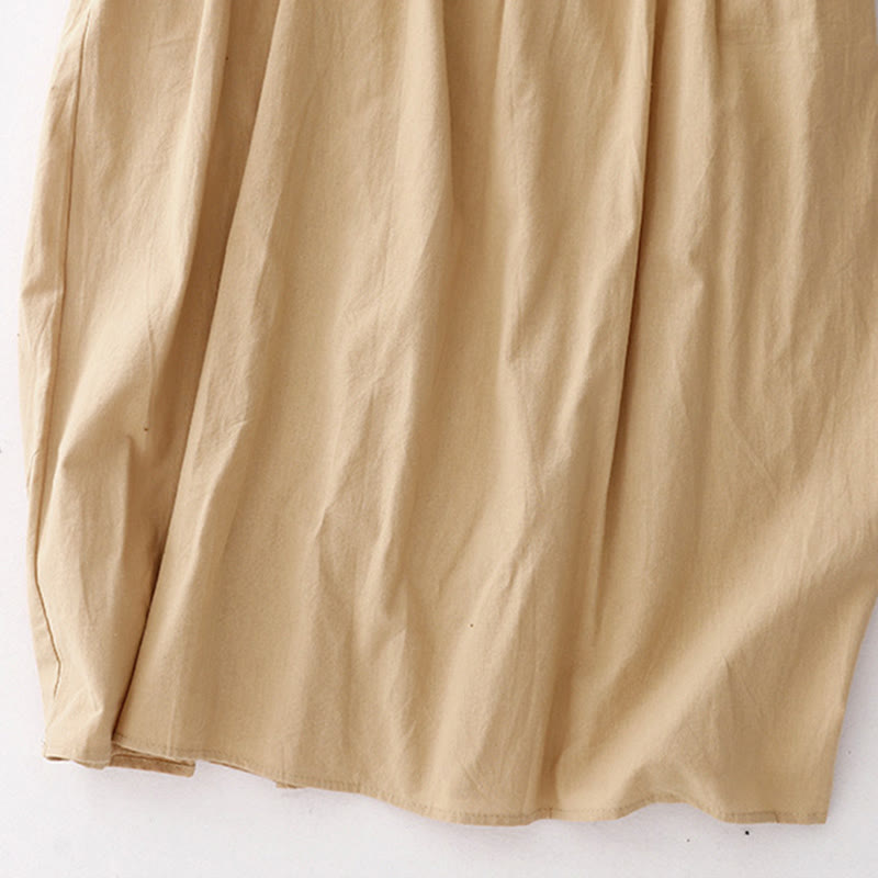 Buddha Stonesスプリングプレーンラペルロングスリーブミディドレス（ポケット付き） - image 18