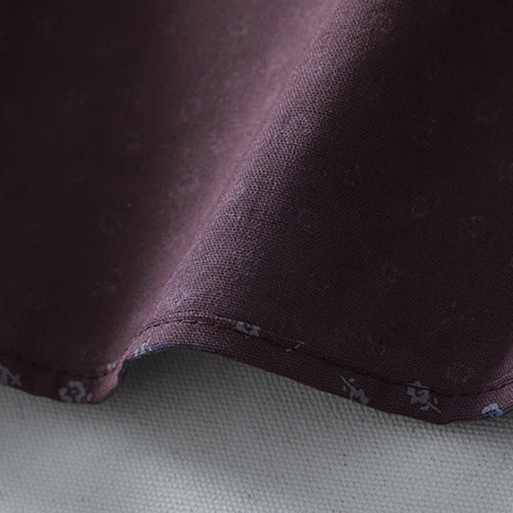 Buddha Stonesプリント花柄アコーディオンプリーツコットンリネン長袖ミディドレス（ポケット付き） - image 16