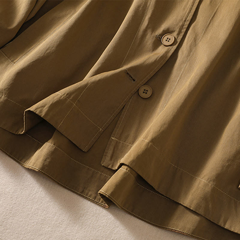 Buddha Stonesピュアカラー フード付き レディース 長袖 コットンジャケット ポケット付き - image 4