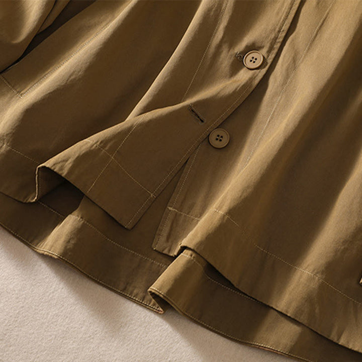 Buddha Stonesピュアカラー フード付き レディース 長袖 コットンジャケット ポケット付き - image 4