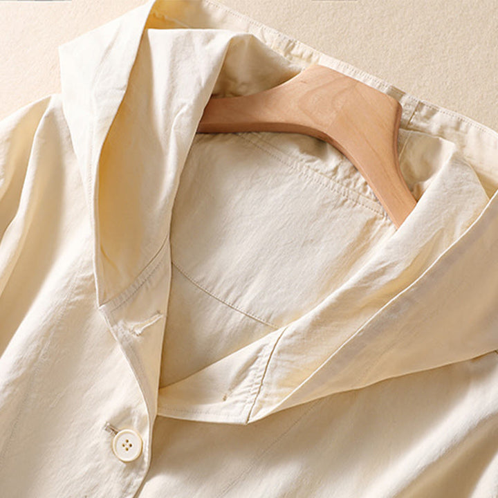 Buddha Stonesピュアカラー フード付き レディース 長袖 コットンジャケット ポケット付き - image 8