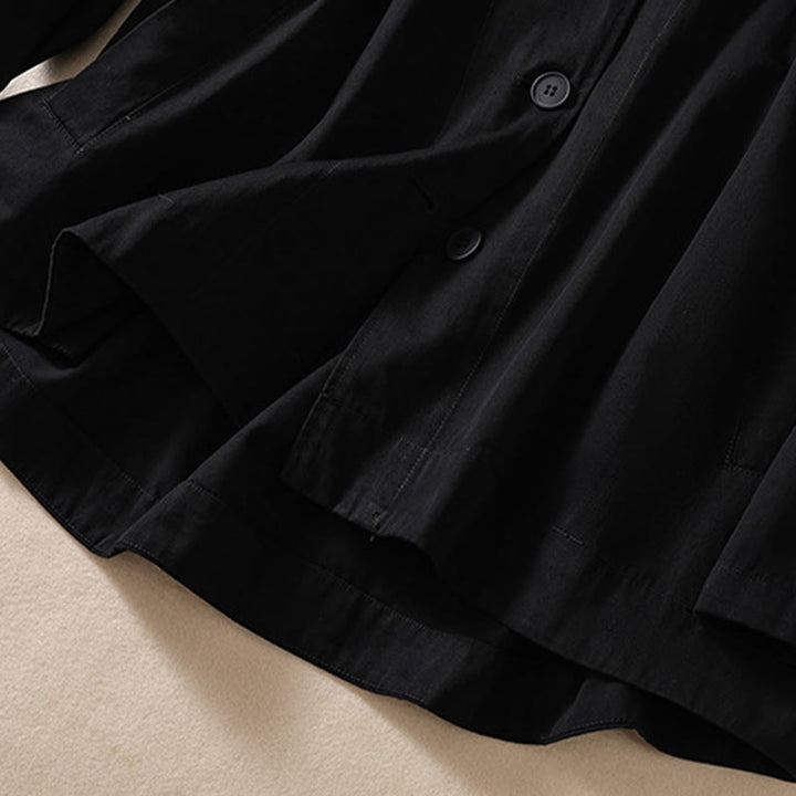 Buddha Stonesピュアカラー フード付き レディース 長袖 コットンジャケット ポケット付き - image 11