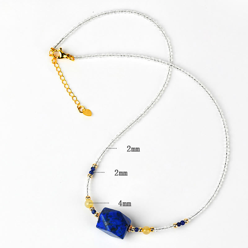 Buddha Stonesホワイトクリスタル ラズライト ヒーリング瞑想ネックレスペンダント - image 7