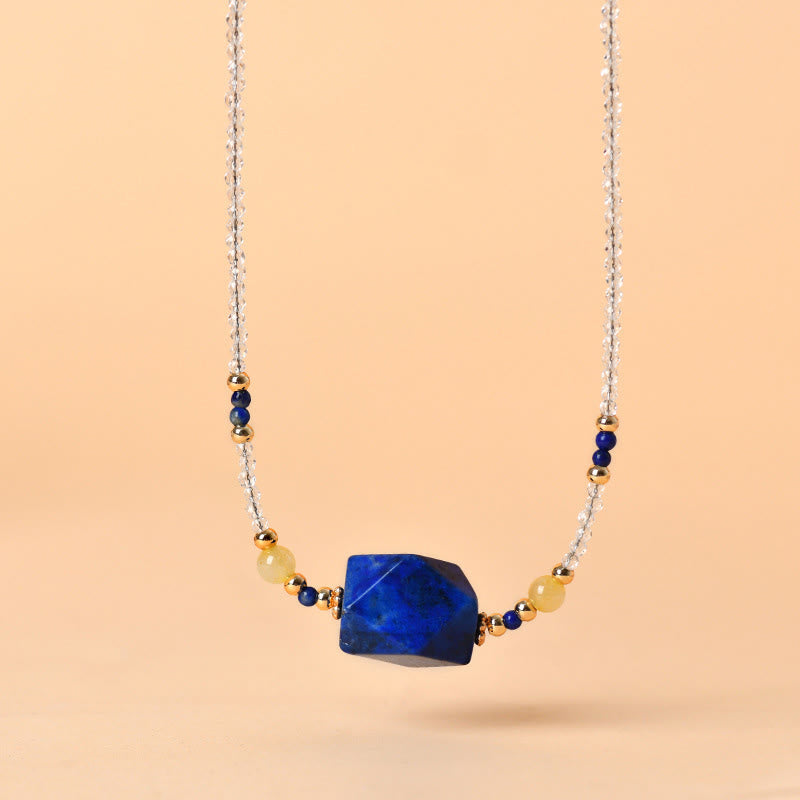 Buddha Stonesホワイトクリスタル ラズライト ヒーリング瞑想ネックレスペンダント - image 2