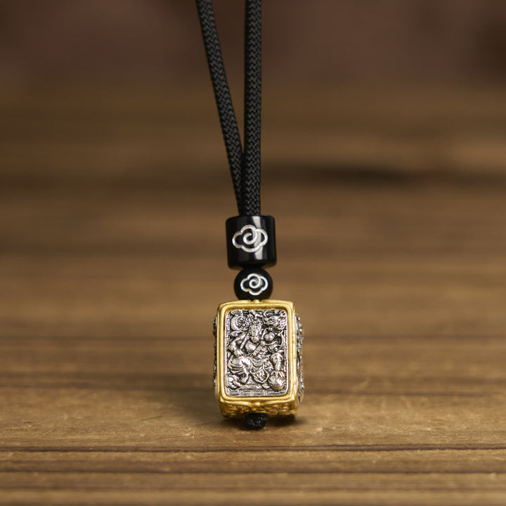 Buddha Stonesチベット ザキラム 富の守護女神 ロープ スクエア ネックレス ペンダント - image 9