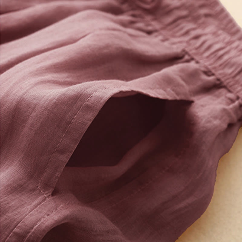 Buddha Stonesカジュアル ルーズ ダブルレイヤー 7-8丈 クロップドパンツ レディース パンツ ポケット付き - image 18