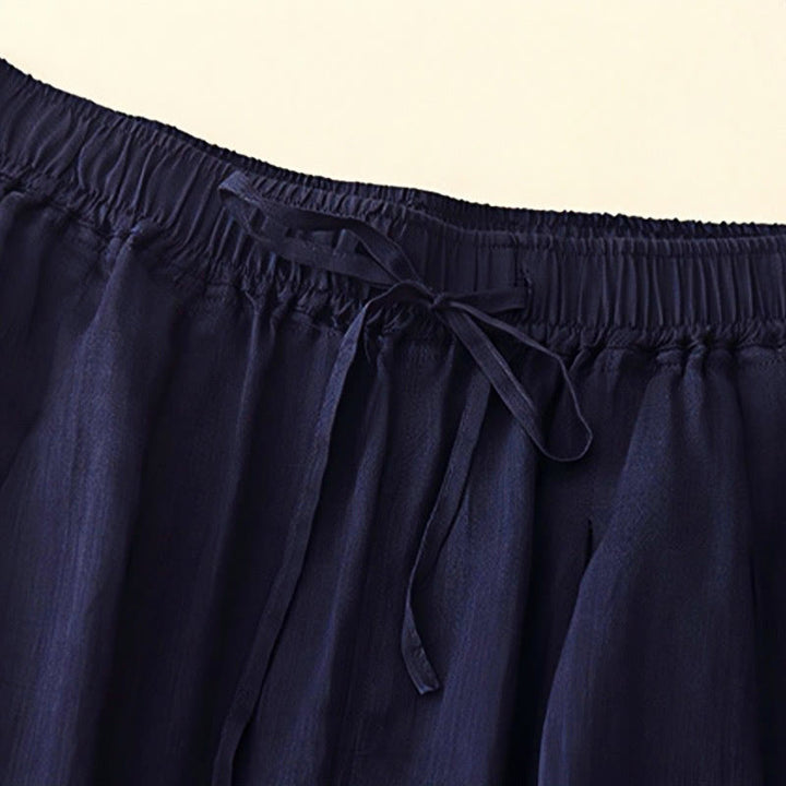 Buddha Stonesカジュアル ルーズ ダブルレイヤー 7-8丈 クロップドパンツ レディース パンツ ポケット付き - image 7