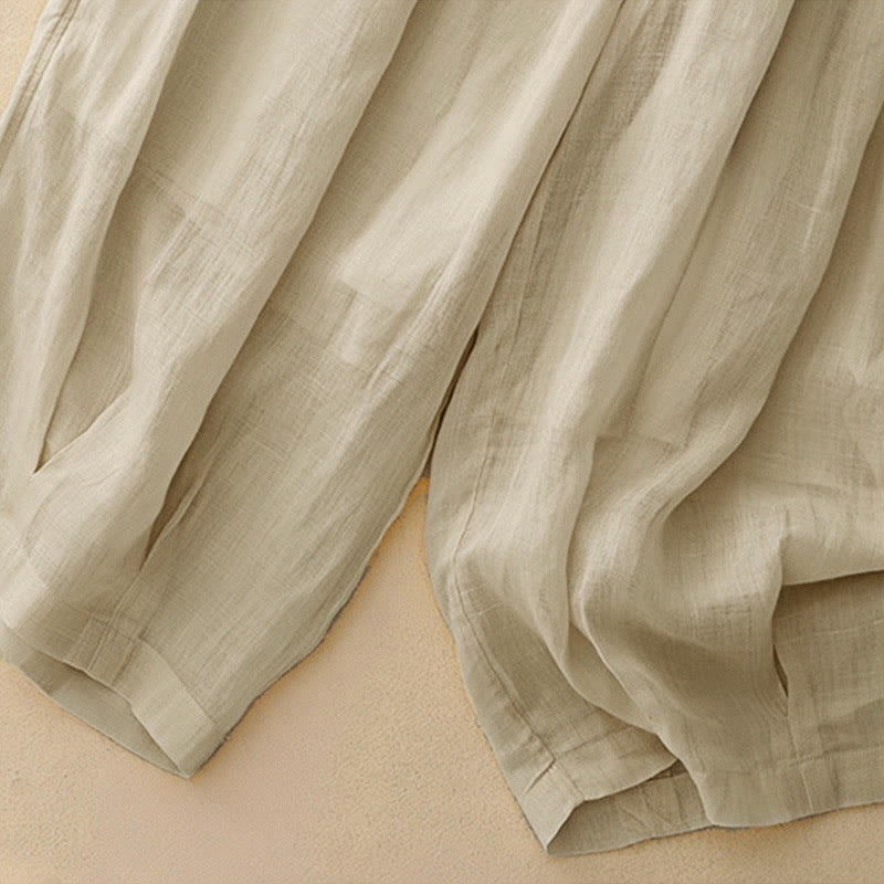 Buddha Stonesカジュアル ルーズ ダブルレイヤー 7-8丈 クロップドパンツ レディース パンツ ポケット付き - image 26