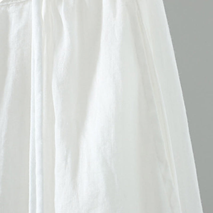 Buddha Stones夏 レトロ 純色 タッセルデザイン レディース スカート ポケット付き - image 7