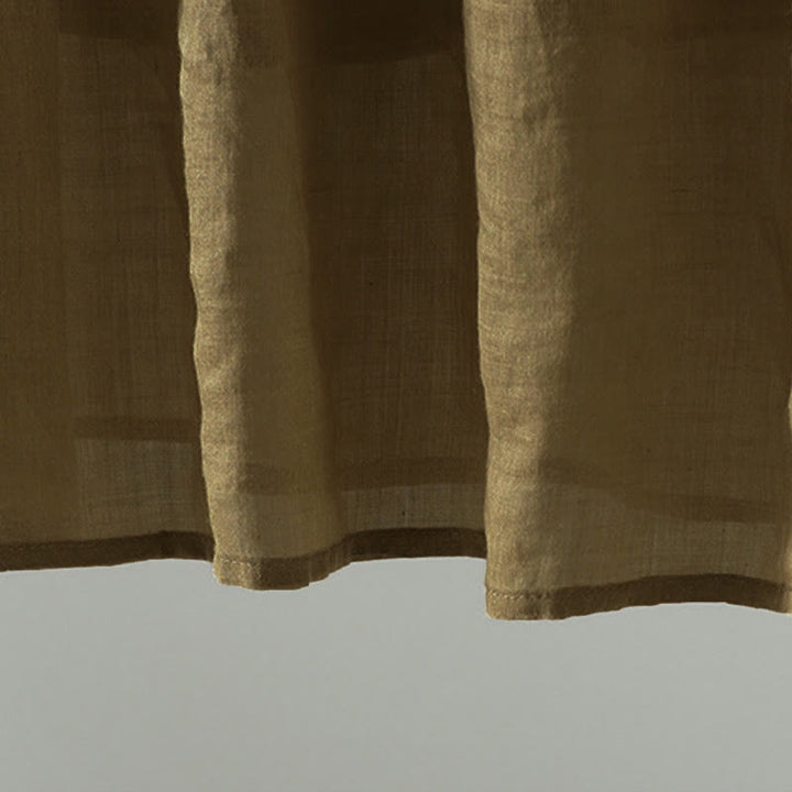 Buddha Stones夏 レトロ 純色 タッセルデザイン レディース スカート ポケット付き - image 1