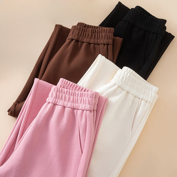 Buddha Stonesレディース 無地 ハイウエスト ワイドレッグ コットンパンツ ポケット付き - image 18