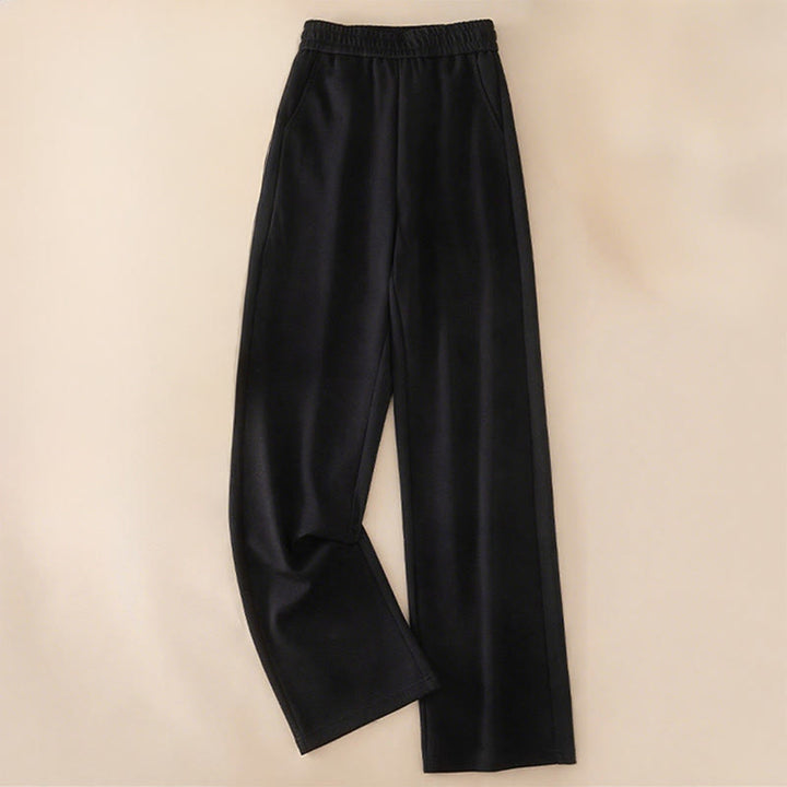 Buddha Stonesレディース 無地 ハイウエスト ワイドレッグ コットンパンツ ポケット付き - 黒 - US12、 UK/AU16、 EU44 (3XL) - image 11