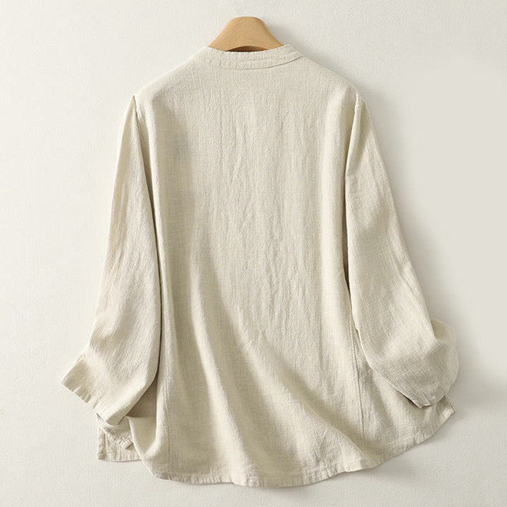 Buddha Stonesカジュアル 無地 フロッグボタン コットン レディース 長袖シャツ - image 7