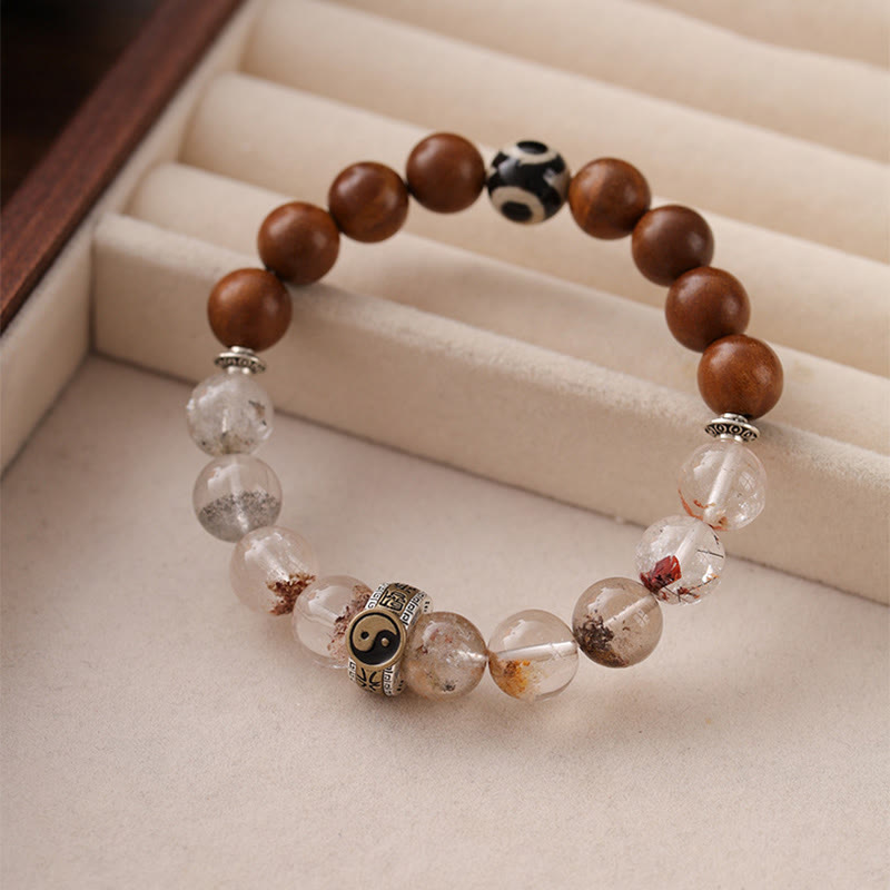 Buddha Stones雷に打たれた木 赤 ファントム陰陽守護ブレスレット - image 1