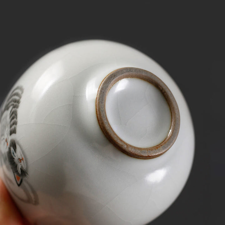 Buddha Stones かわいい猫の枝のティーカップカンフーティーカップギフトボックス付き - image 14