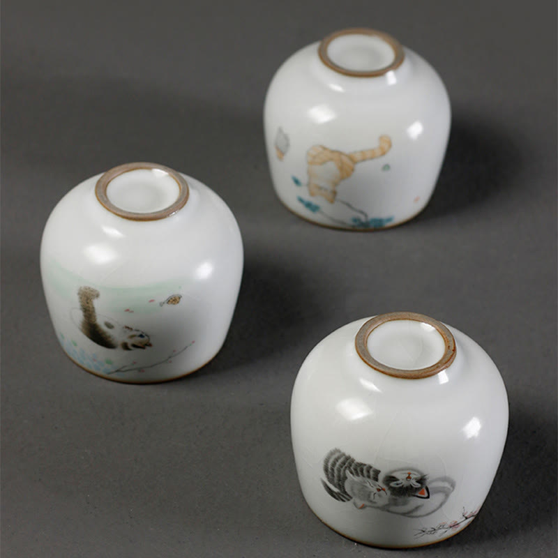 Buddha Stones かわいい猫の枝のティーカップカンフーティーカップギフトボックス付き - image 11