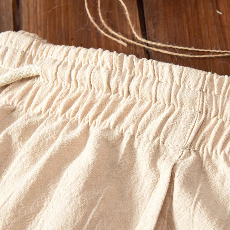 Buddha Stones純色長袖トップスパンツ服メンズセット - image 5