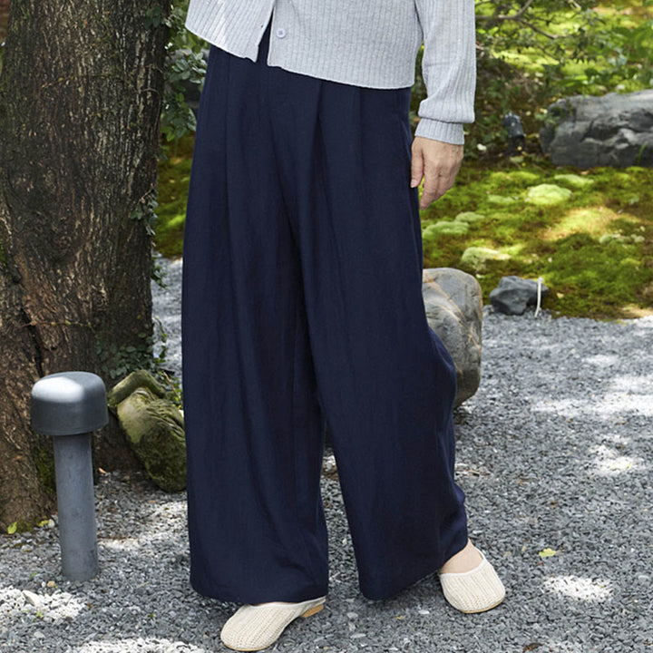 高齢者向けポケット付き、Buddha Stones無地アンクル丈レディースパンツ - スティールブルー - US14、 UK/AU18、 EU46 (2XL) - image 17