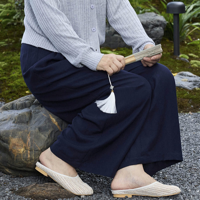高齢者向けポケット付き、Buddha Stones無地アンクル丈レディースパンツ - image 28