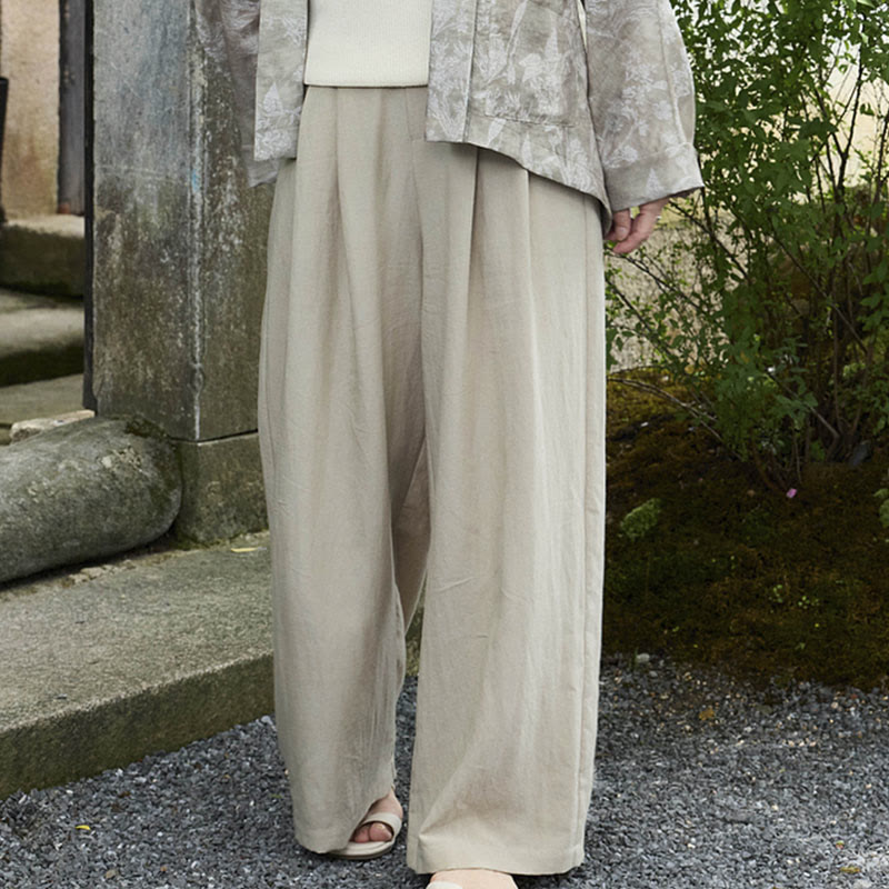 高齢者向けポケット付き、Buddha Stones無地アンクル丈レディースパンツ - image 6