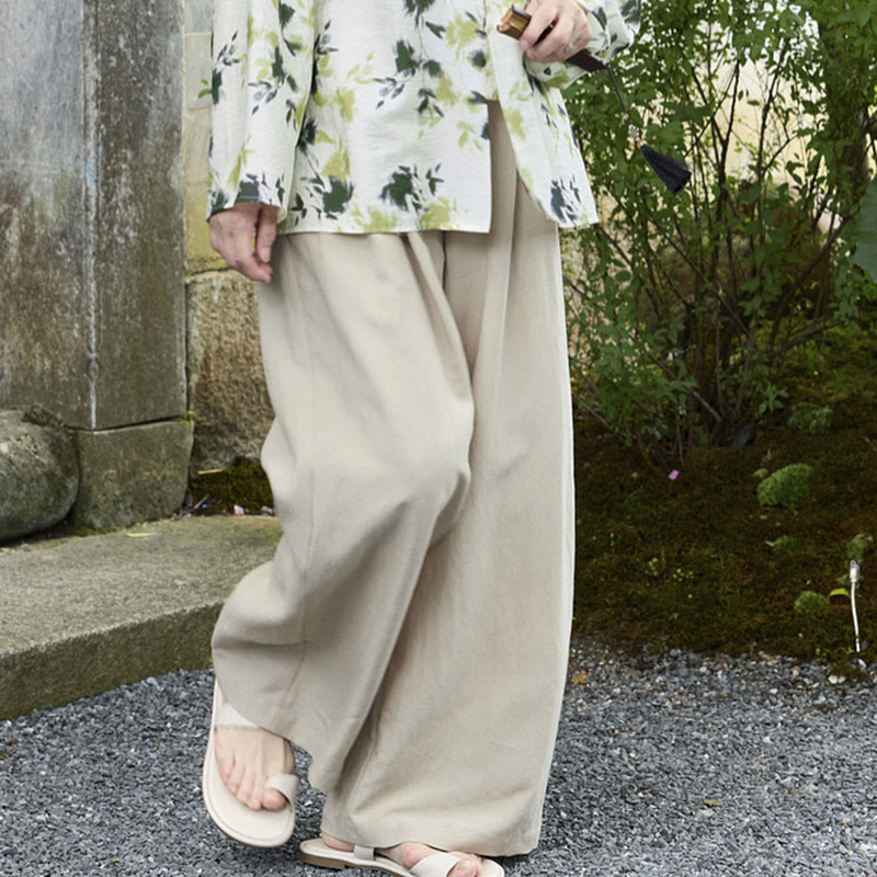 高齢者向けポケット付き、Buddha Stones無地アンクル丈レディースパンツ - image 7