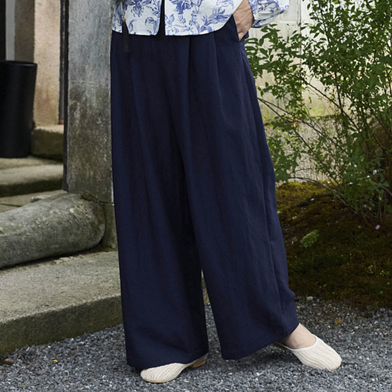 高齢者向けポケット付き、Buddha Stones無地アンクル丈レディースパンツ - image 18