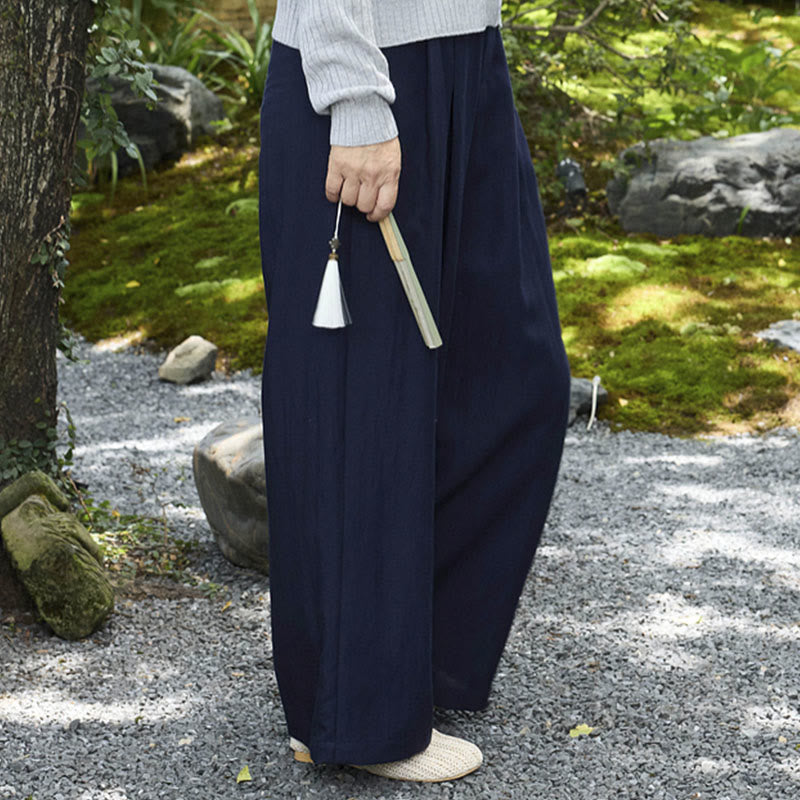 高齢者向けポケット付き、Buddha Stones無地アンクル丈レディースパンツ - image 24