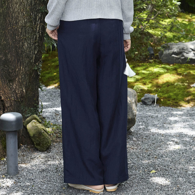 高齢者向けポケット付き、Buddha Stones無地アンクル丈レディースパンツ - image 20