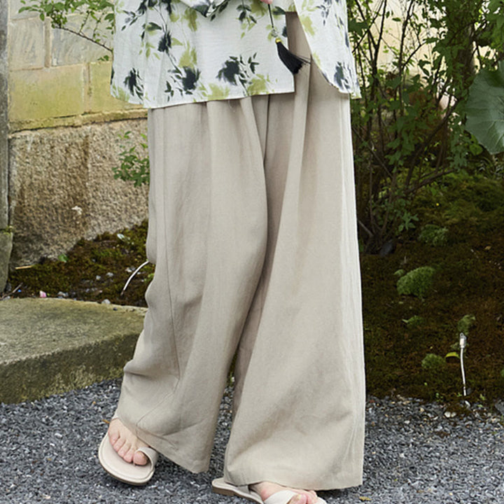 高齢者向けポケット付き、Buddha Stones無地アンクル丈レディースパンツ - image 9