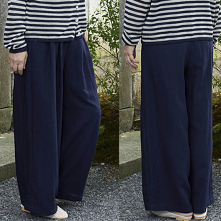 高齢者向けポケット付き、Buddha Stones無地アンクル丈レディースパンツ - image 32
