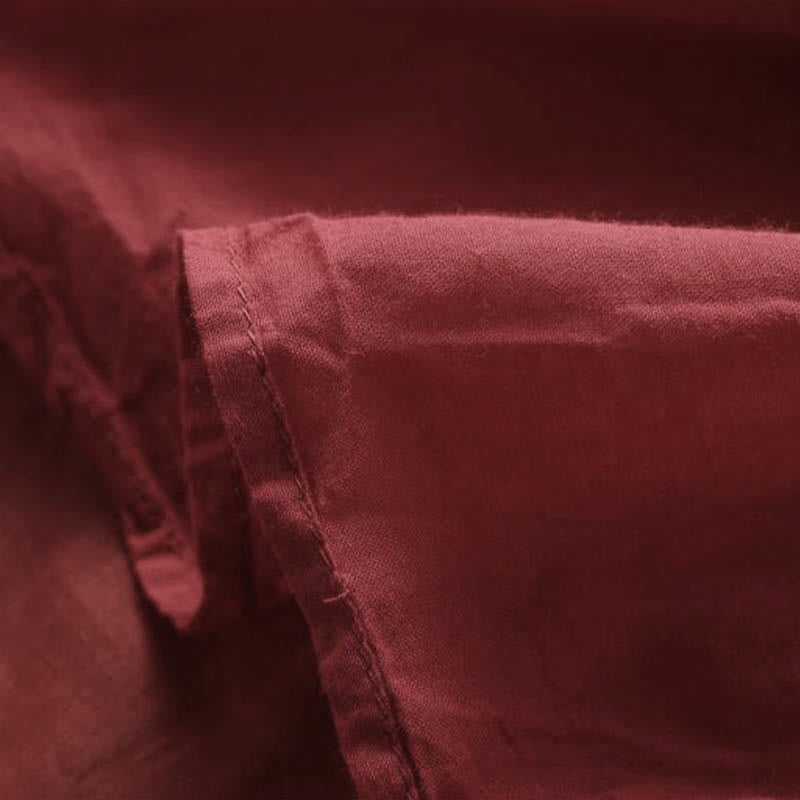 Buddha Stones刺繍パッチワークロングパフスリーブドローストリングミディドレス（ポケット付き） - image 7