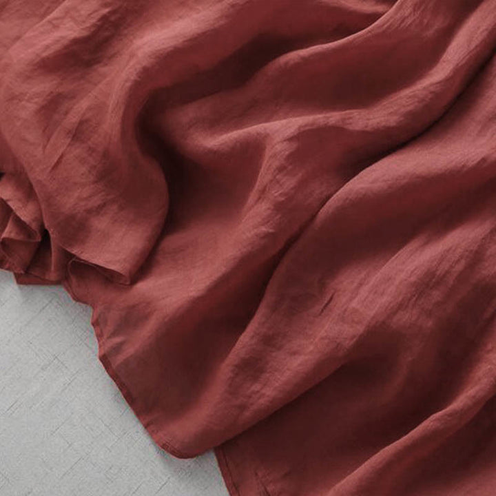 Buddha Stones刺繍パッチワークロングパフスリーブドローストリングミディドレス（ポケット付き） - image 5