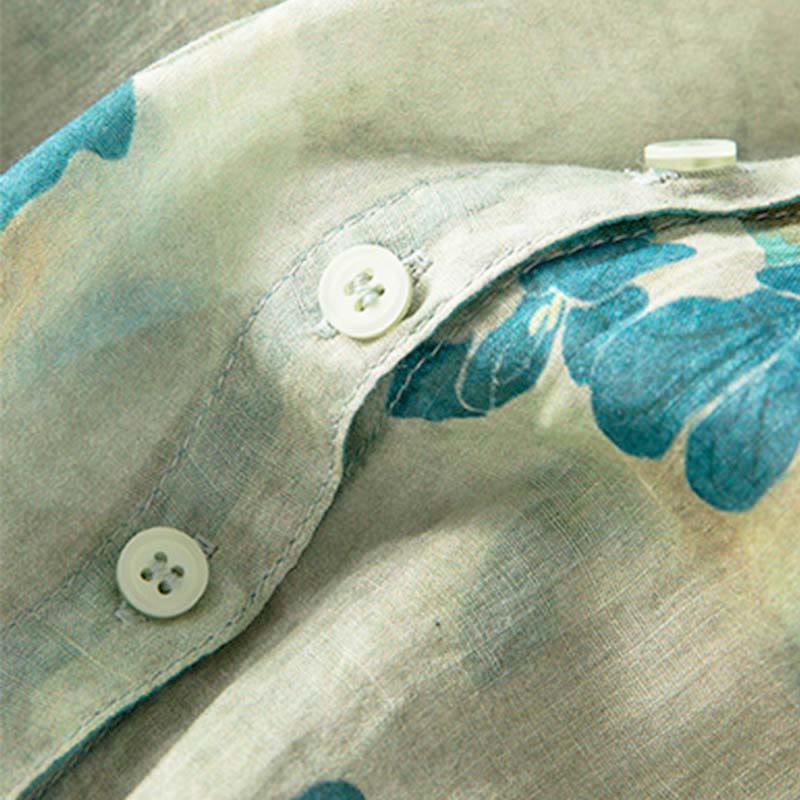 Buddha Stonesハーフスリーブ カラーコントラスト 花柄 ミディドレス ポケット付き - image 10