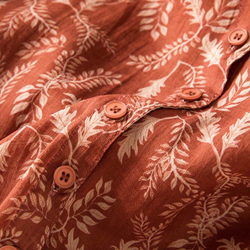 Buddha Stonesハーフスリーブ カラーコントラスト 花柄 ミディドレス ポケット付き - image 25